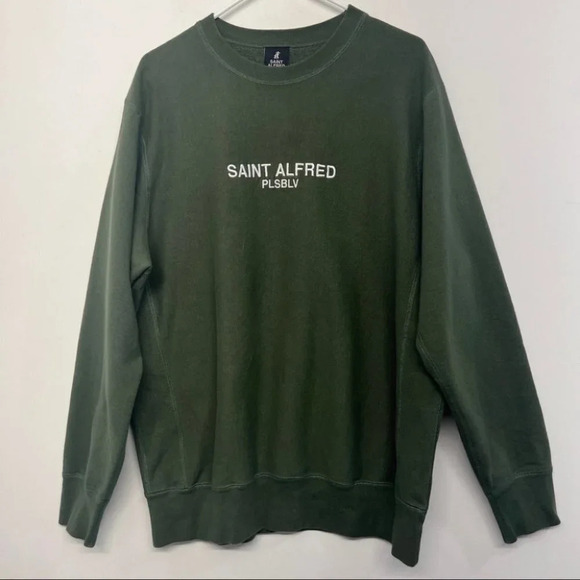 Saint Alfred Plsblv Pullover Sweatshirt Sweater Green XL - Picture 1 of 6